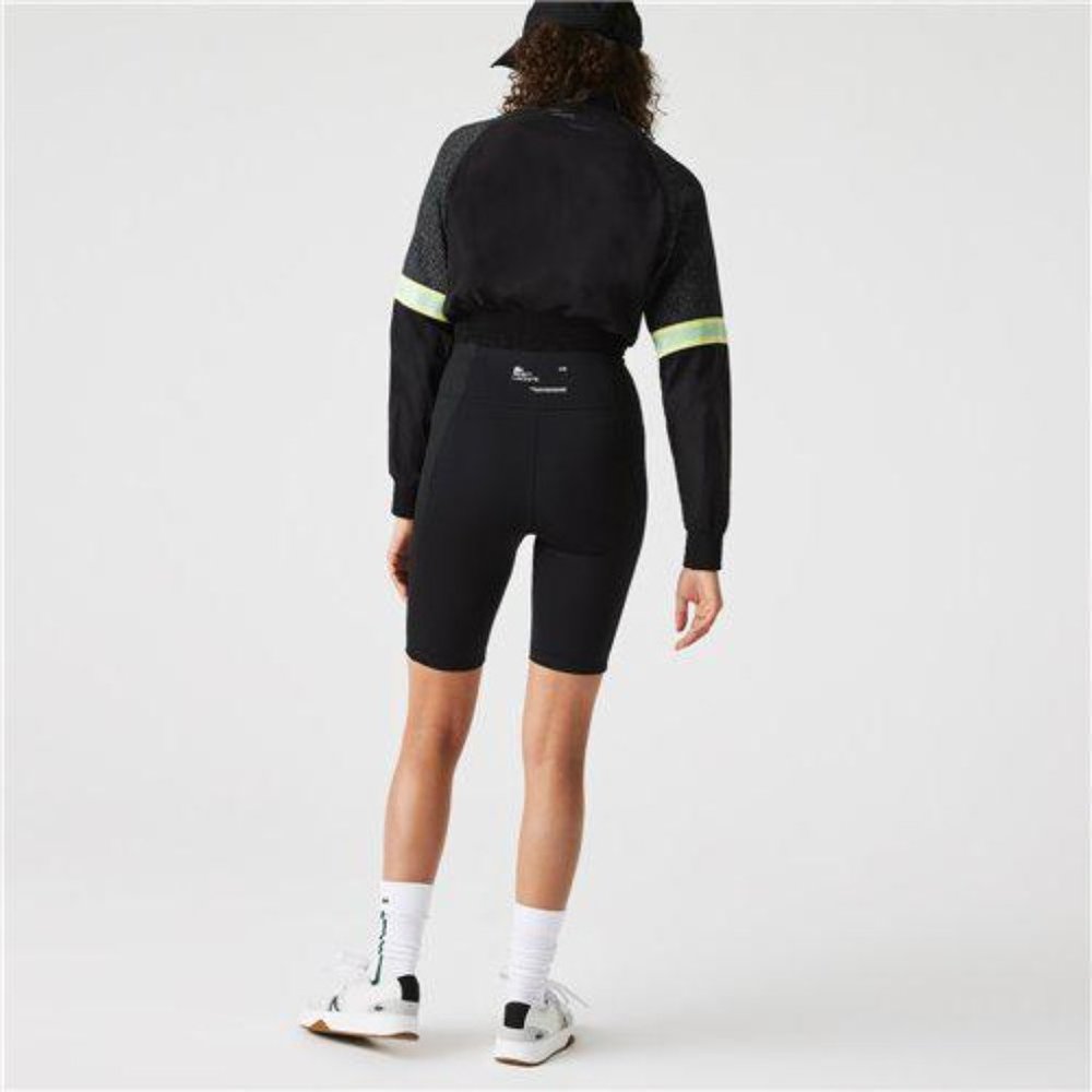 NWT Lacoste Women's SPORT Bike Shorts Color Black Size S, M, L - Picture 2 of 10